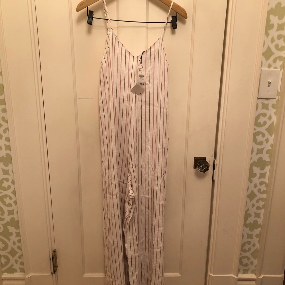 Never been worn Zara striped jumpsuit